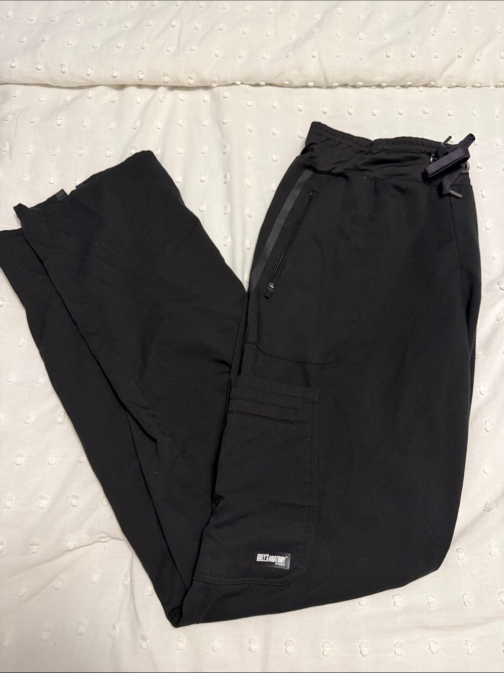 Grey's Anatomy Black Utility Cargo Joggers